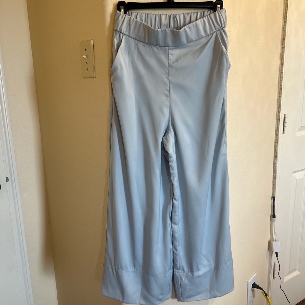 Zara Woman Blue Trousers Pants Slight Flare Size XS. Unworn